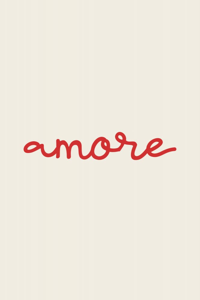 Amore Love Script by Karen Menzenbach — canvas wall art