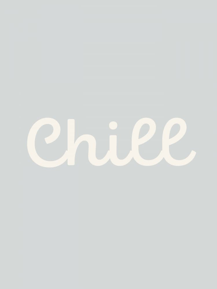 Soft Chill Typography by Elizabeth C — canvas wall art