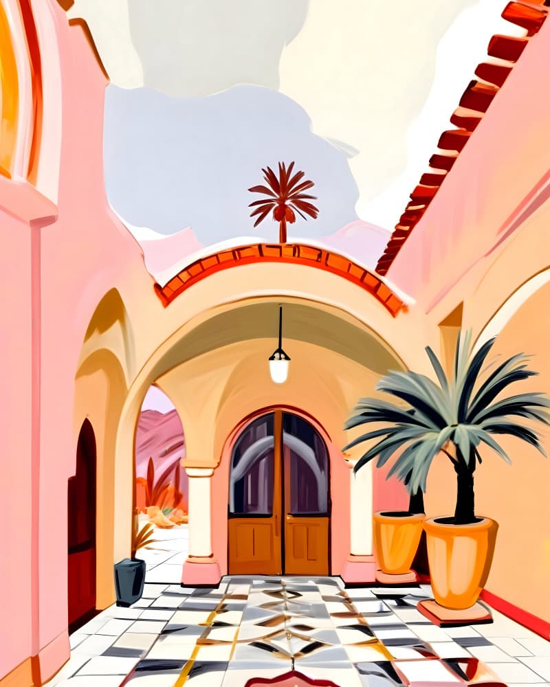 Sunlit Passageways by Uma Gokhale — canvas wall art