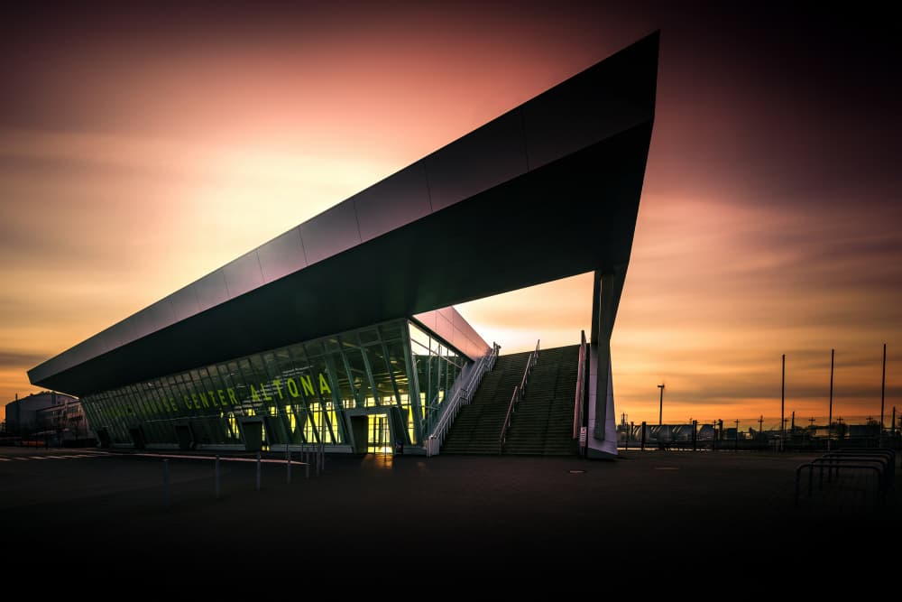 Modern Altona Sunset by Jürgen Muß — canvas wall art