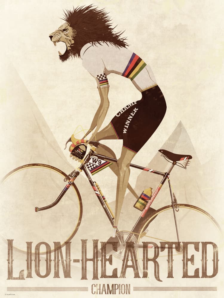 Fierce Cycling Champion by Wyatt 9 — canvas wall art