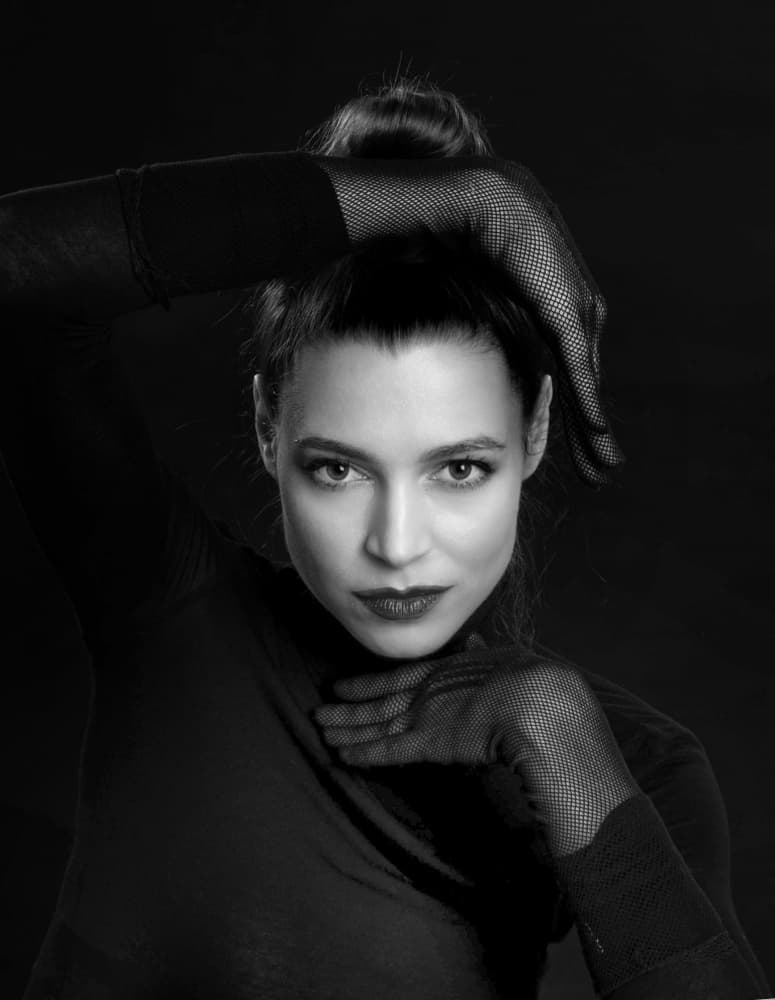 Elegant Woman Portrait by John Yuk Kong Chung — canvas wall art