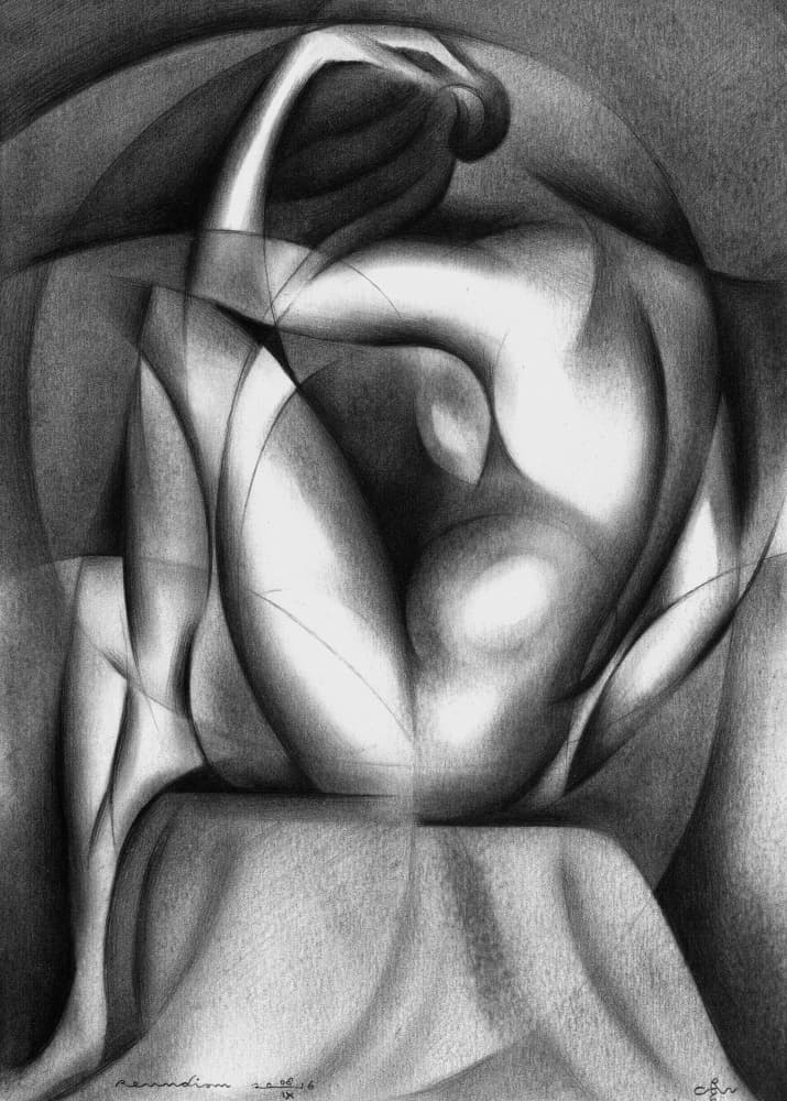 Abstract Female Form by Corné Akkers — canvas wall art