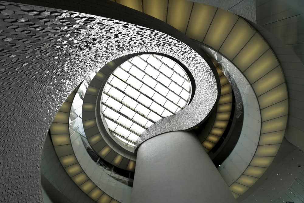 Modern Spiral Architecture by Jorge Pimenta — canvas wall art