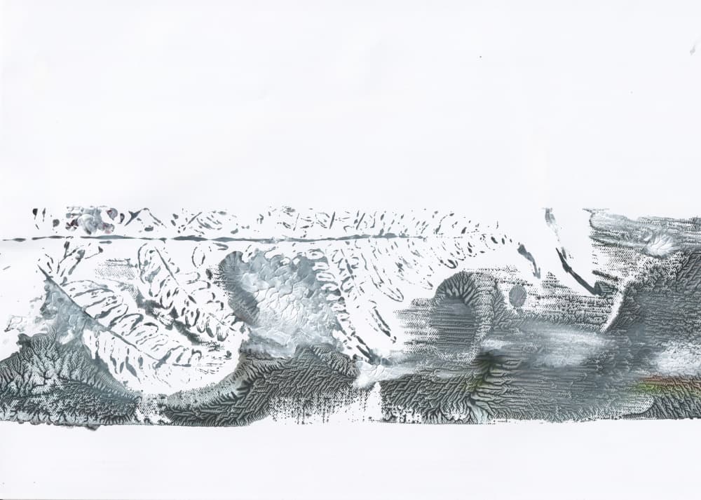Textured Grey Horizon by Maira Ribena — canvas wall art