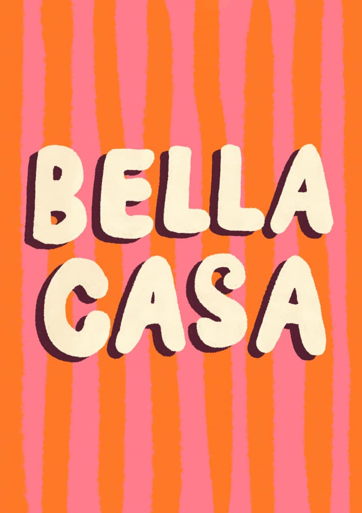 Retro Bella Casa Home by Studio Dolci — canvas wall art
