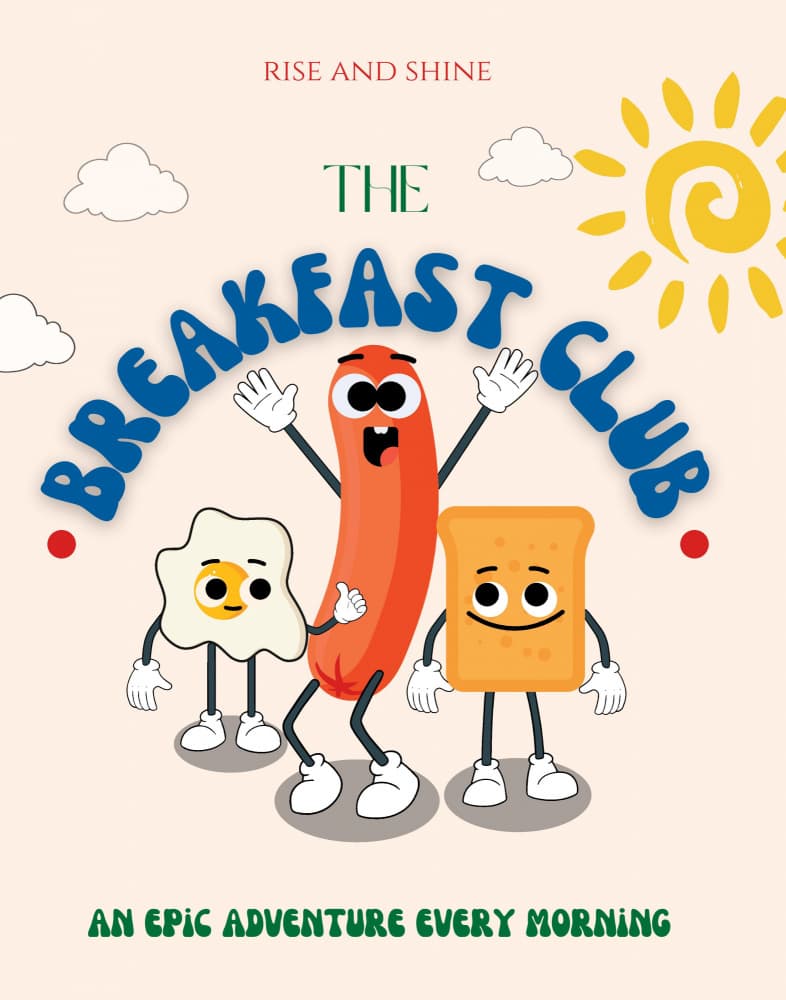 Breakfast Club Characters by Nazma Khokhar — canvas wall art