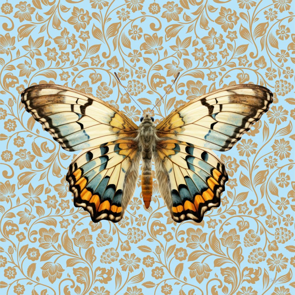 Elegant Gold Butterfly by Sue Skellern — canvas wall art