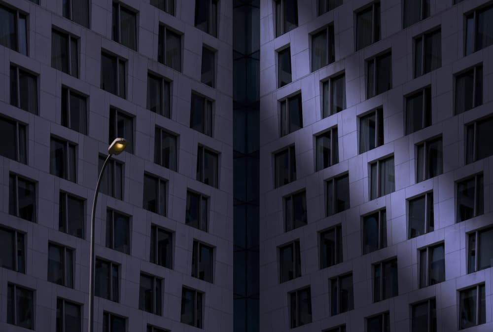 Modern Urban Night by Wim Schuurmans — canvas wall art