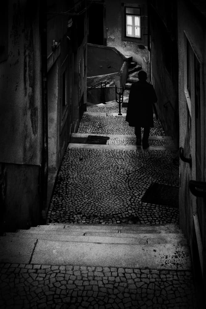 Dark City Alley by Paulo Abrantes — canvas wall art