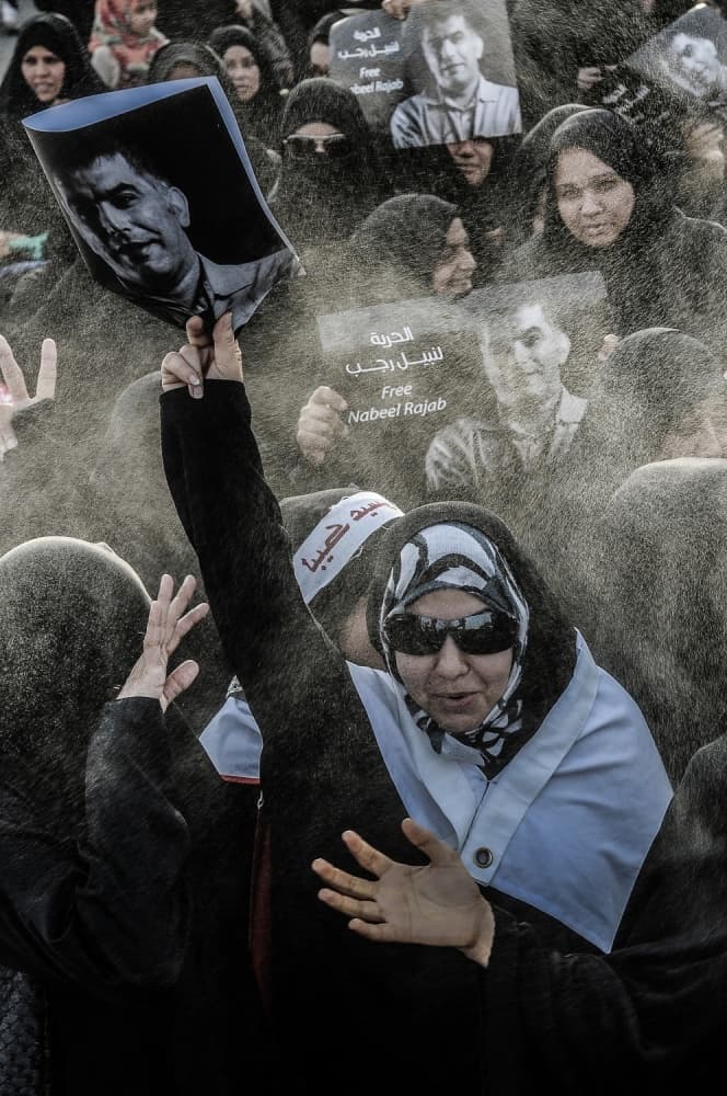 Determined Protest Crowd by Saeed Dhahi — canvas wall art
