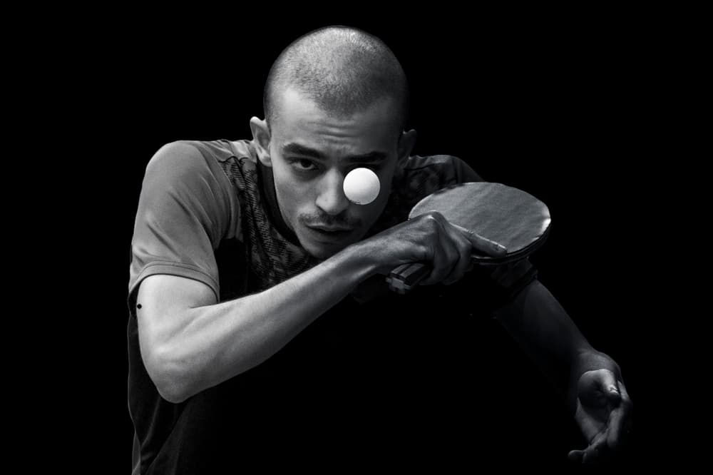 Focused Table Tennis Player by Haitham AL Farsi — canvas wall art