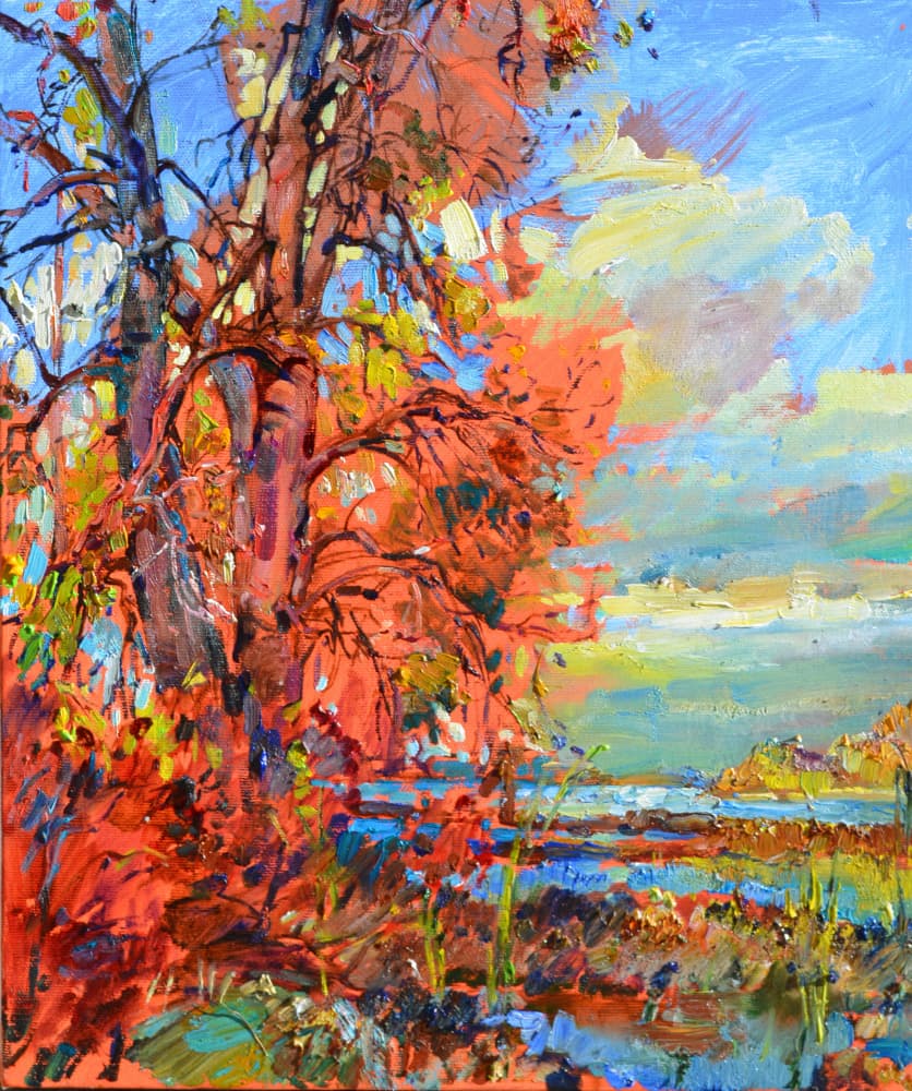 Vibrant Autumn Landscape by Andrii Kutsachenko — canvas wall art