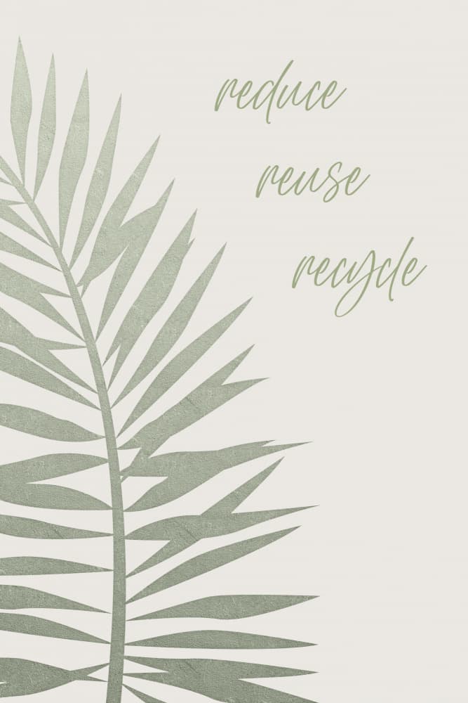 Reduce Reuse Recycle Leaf by Melanie Viola — canvas wall art
