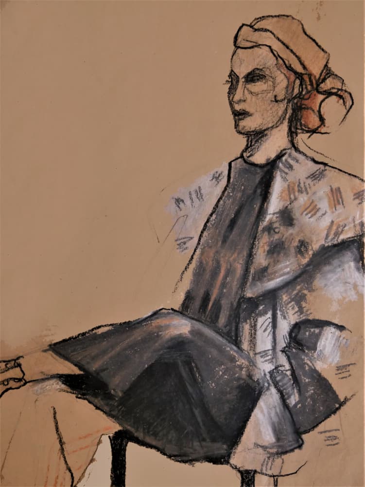 Elegant Fashion Portrait by Doris Schmitz — canvas wall art