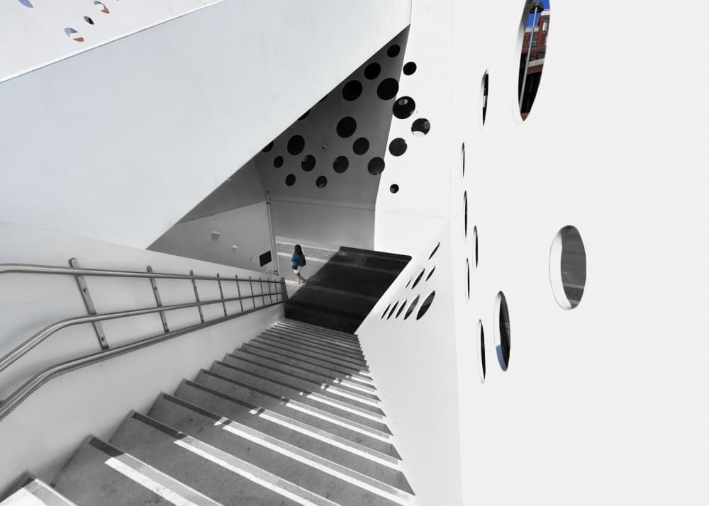 Geometric Modern Stairs by Jorge Pimenta — canvas wall art