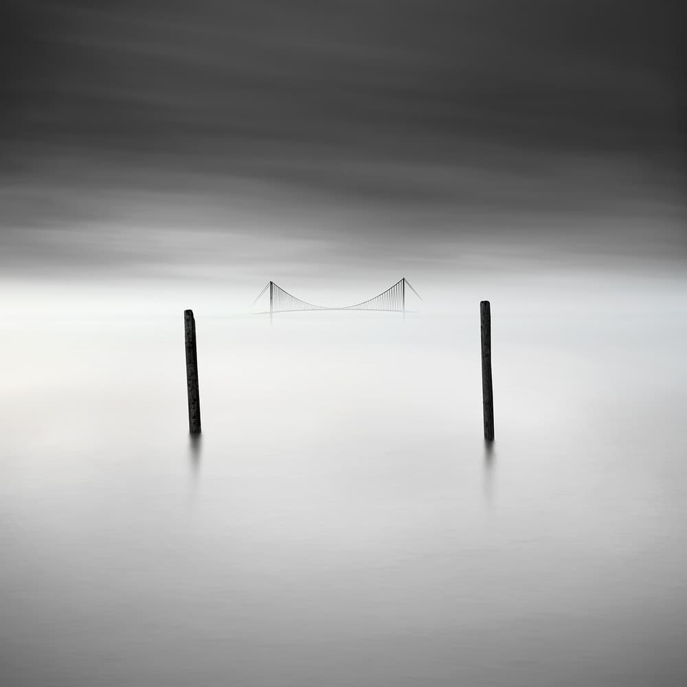 Serene Foggy Bridge by George Digalakis — canvas wall art