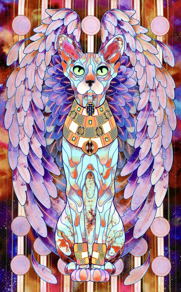 Egyptian Winged Sphynx Cat by Kostyantin Malginov — canvas wall art