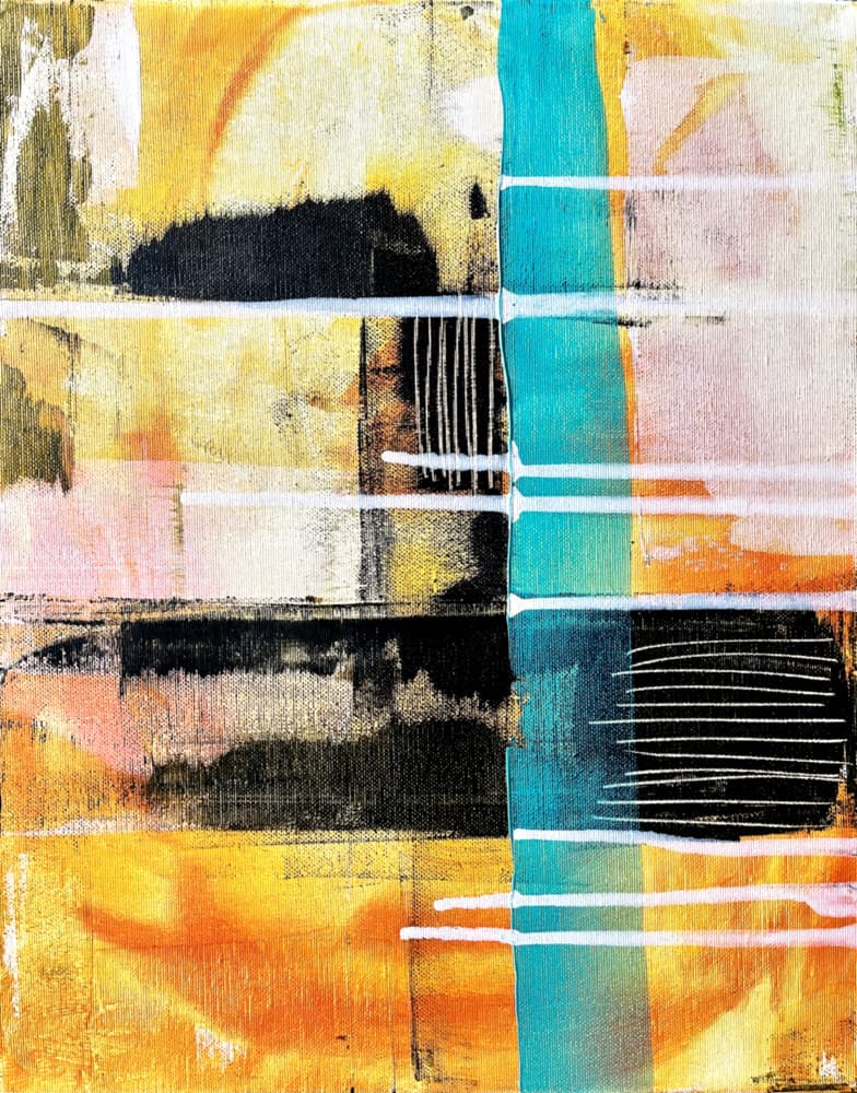 Vibrant Geometric Abstract by Owe Emfestav — canvas wall art
