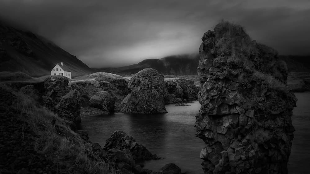 Remote Coastal House by Saskia Dingemans — canvas wall art