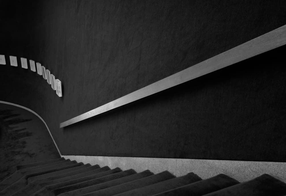 Modern Geometric Staircase by Fan Lin (APA) — canvas wall art