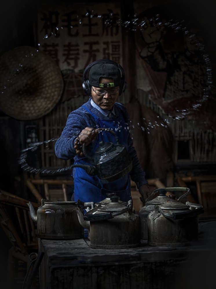 Dark Tea Ceremony by Betty Liu — canvas wall art