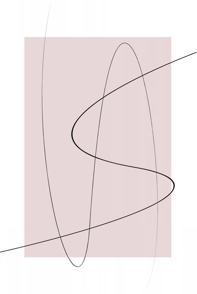 Abstract Pink Curves by Oju Design — canvas wall art