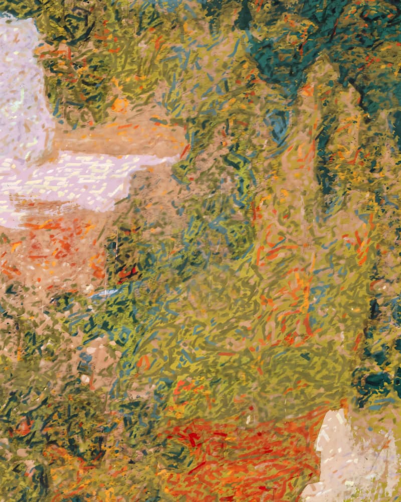Vibrant Brushstroke Landscape by Uma Gokhale — canvas wall art