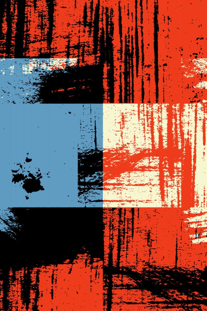 Bold Grunge Blocks by Petr Strnad — canvas wall art