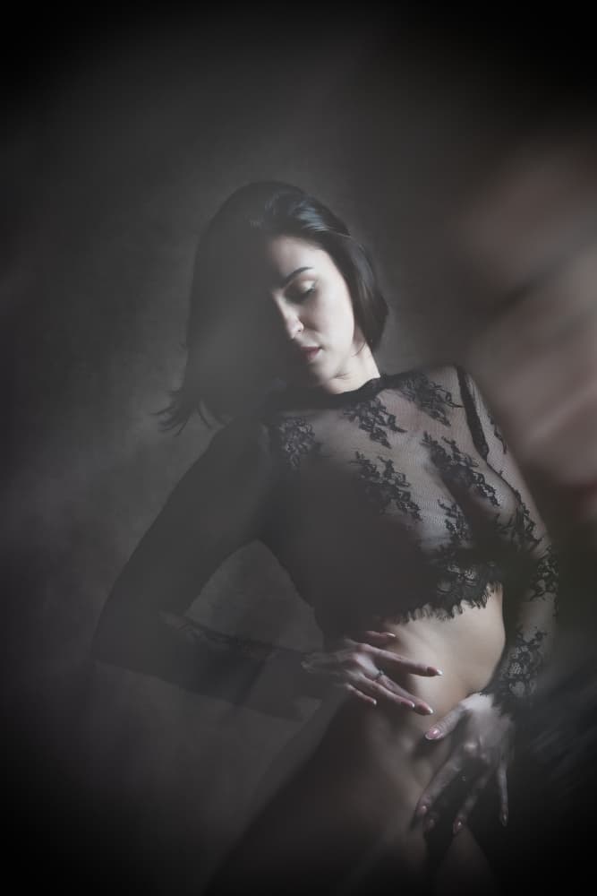 Sensual Lace Portrait by Ruth Franke — canvas wall art
