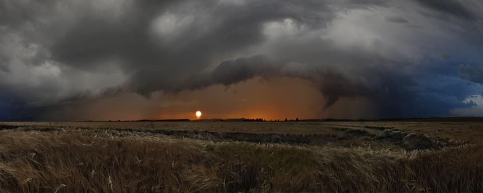 Prairie Storm Sunset by Nicolas Schumacher — canvas wall art