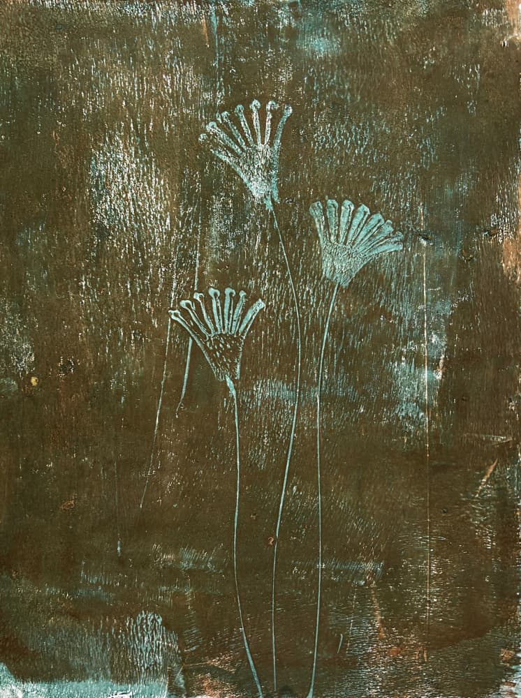 Turquoise Flower by Christina Misuro — canvas wall art
