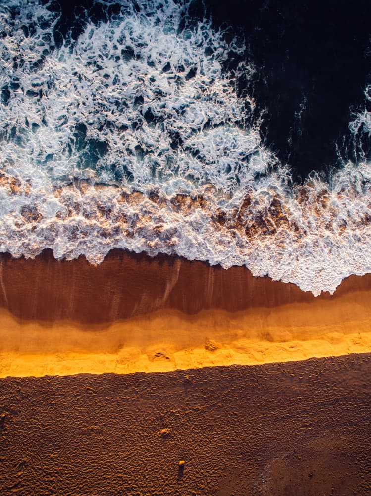 Ocean Waves Beach Sand by Javier Pardina — canvas wall art