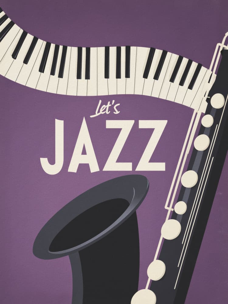 Let's Jazz Music by Andreas Magnusson — canvas wall art