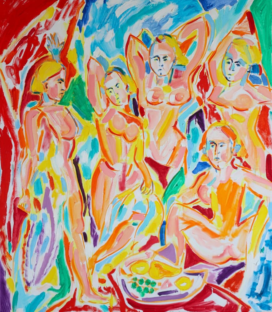 Vibrant Nude Figures by Tamara Jare — canvas wall art