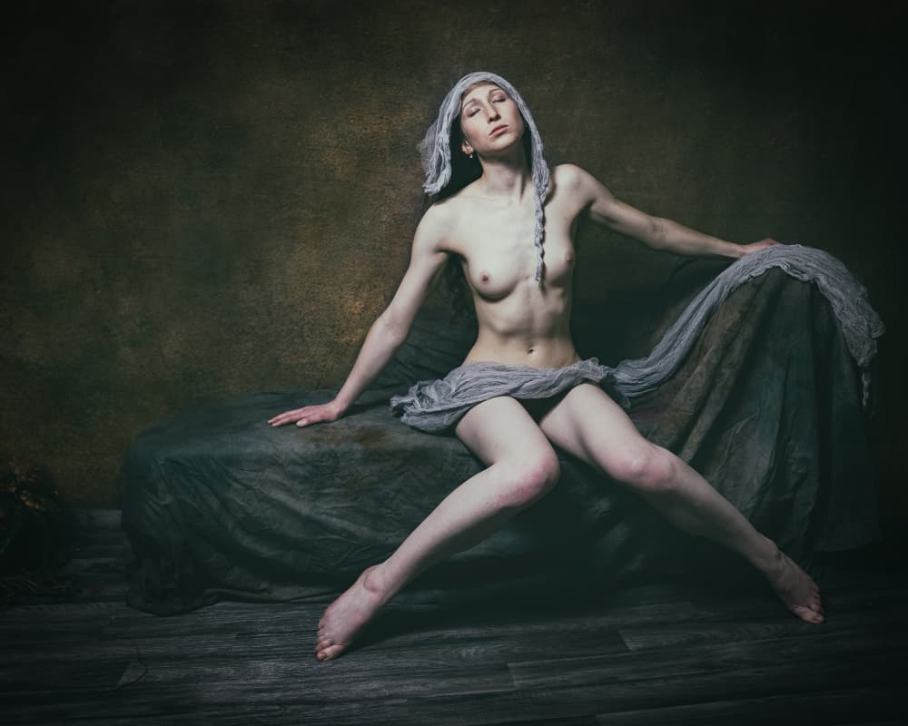 Artistic Nude Portrait by Christian Kurz — canvas wall art