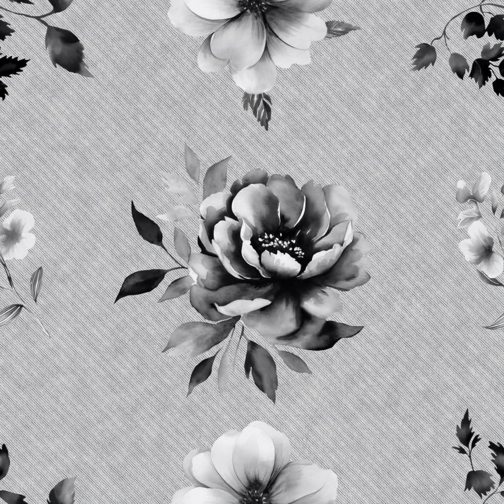 Elegant Monochrome Florals by Bilge Paksoylu — canvas wall art