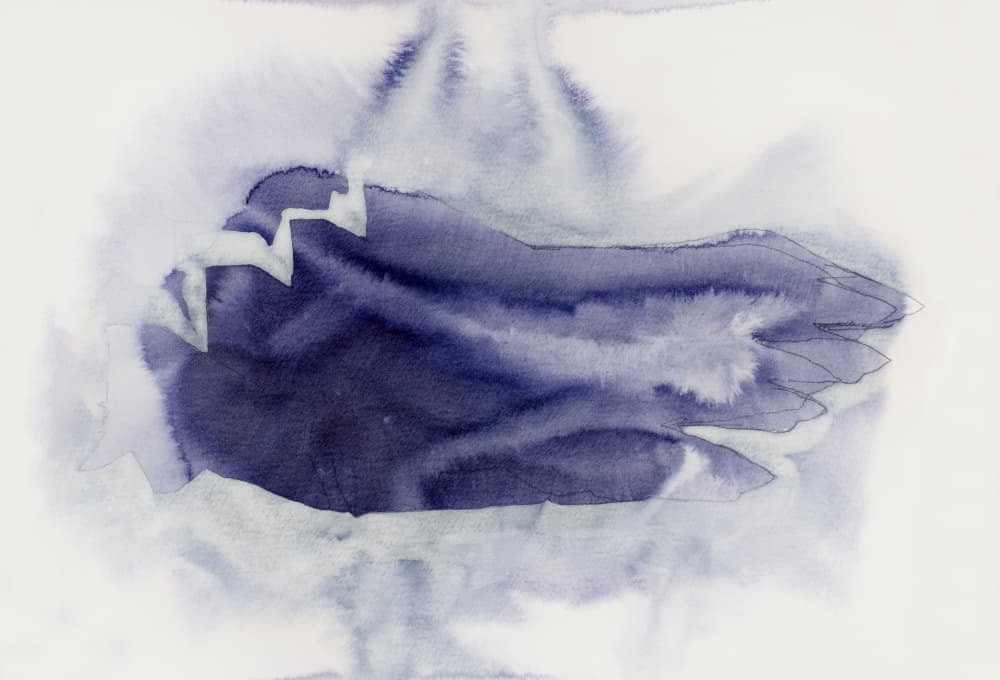 Soft Indigo Abstract by Joshua Hoskins — canvas wall art