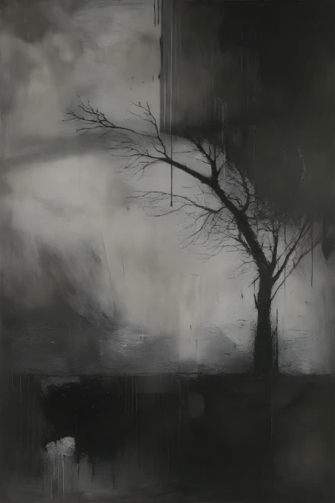 Dark Ethereal Tree by HUGO — canvas wall art