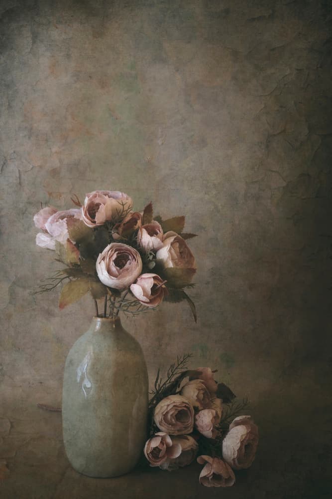 Soft Floral Still Life by Cicek Kiral — canvas wall art