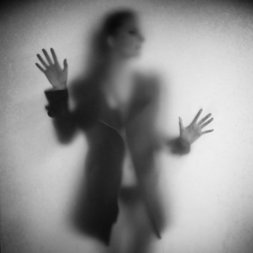 Mysterious Woman Silhouette by Roswitha Schleicher-Schwarz — canvas wall art