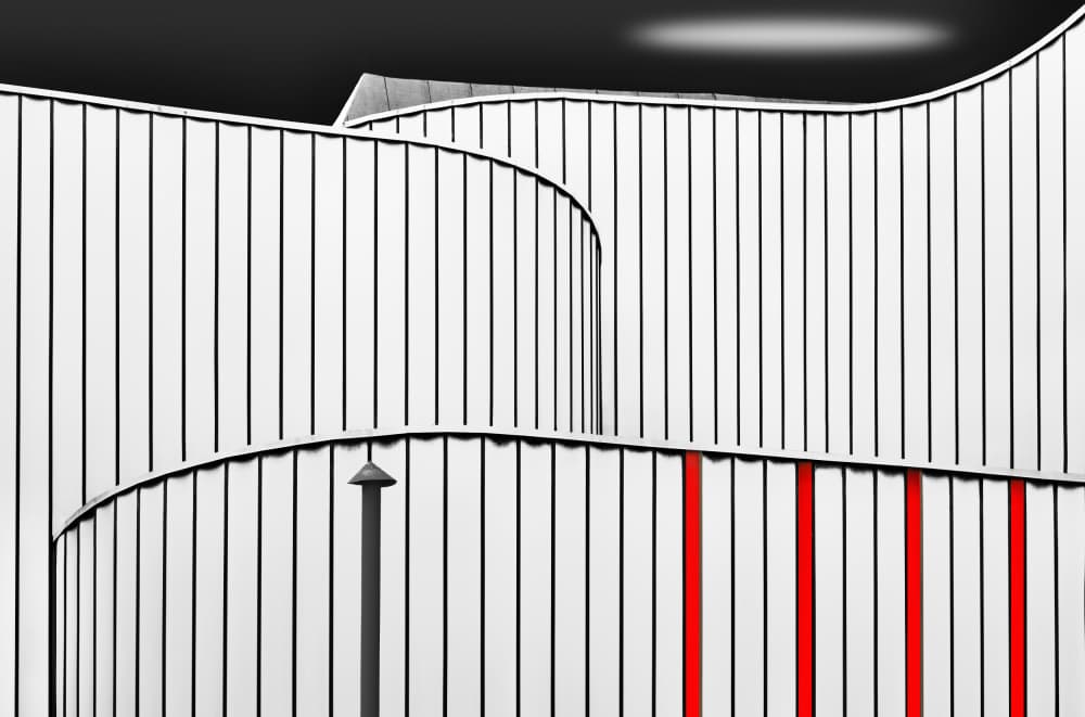 Striking Modern Geometry by Hans-Wolfgang Hawerkamp — canvas wall art