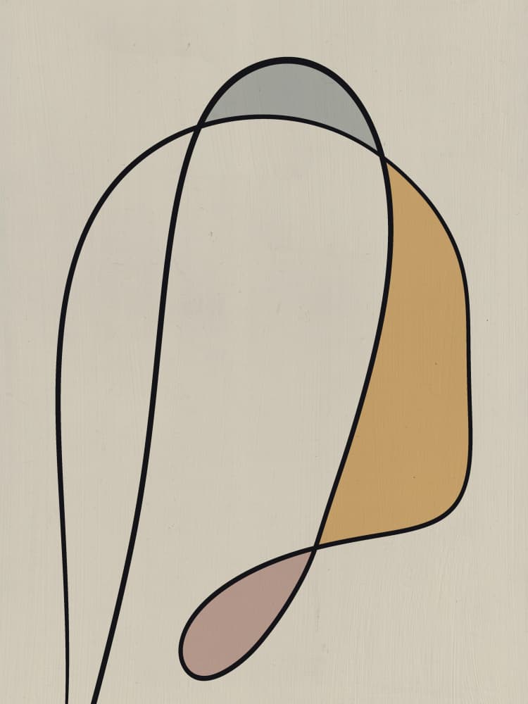 Soft Abstract Shapes by Little Dean — canvas wall art