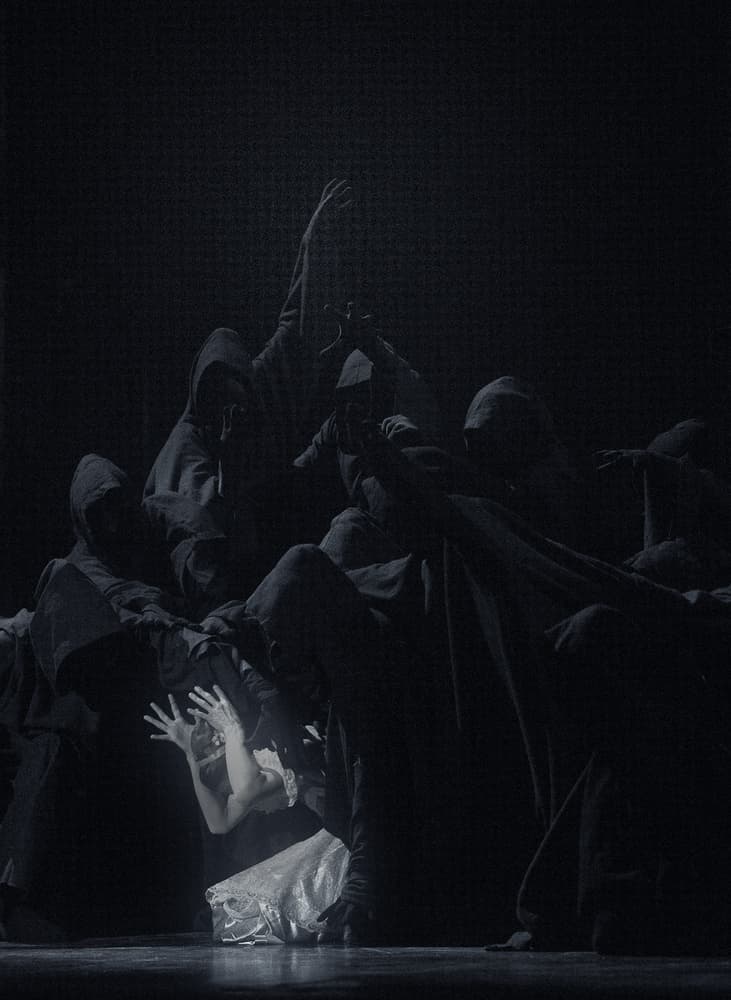 Dancer Amidst Dark Shadows by Peet van den Berg — canvas wall art