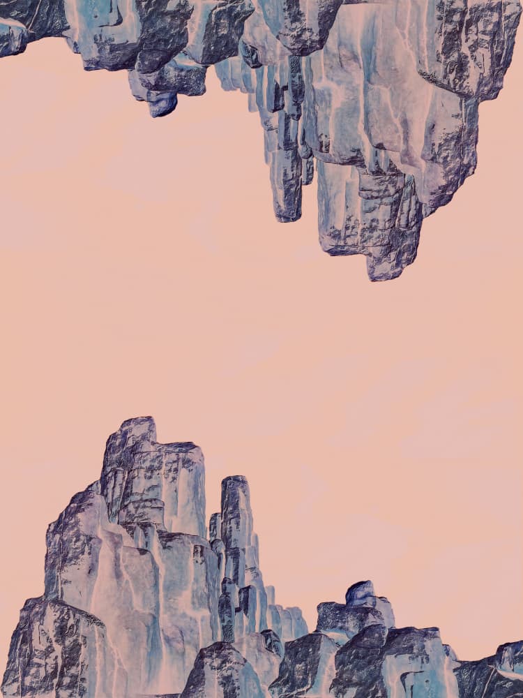 Ethereal Pastel Peaks by Jonatan Appelfeldt — canvas wall art