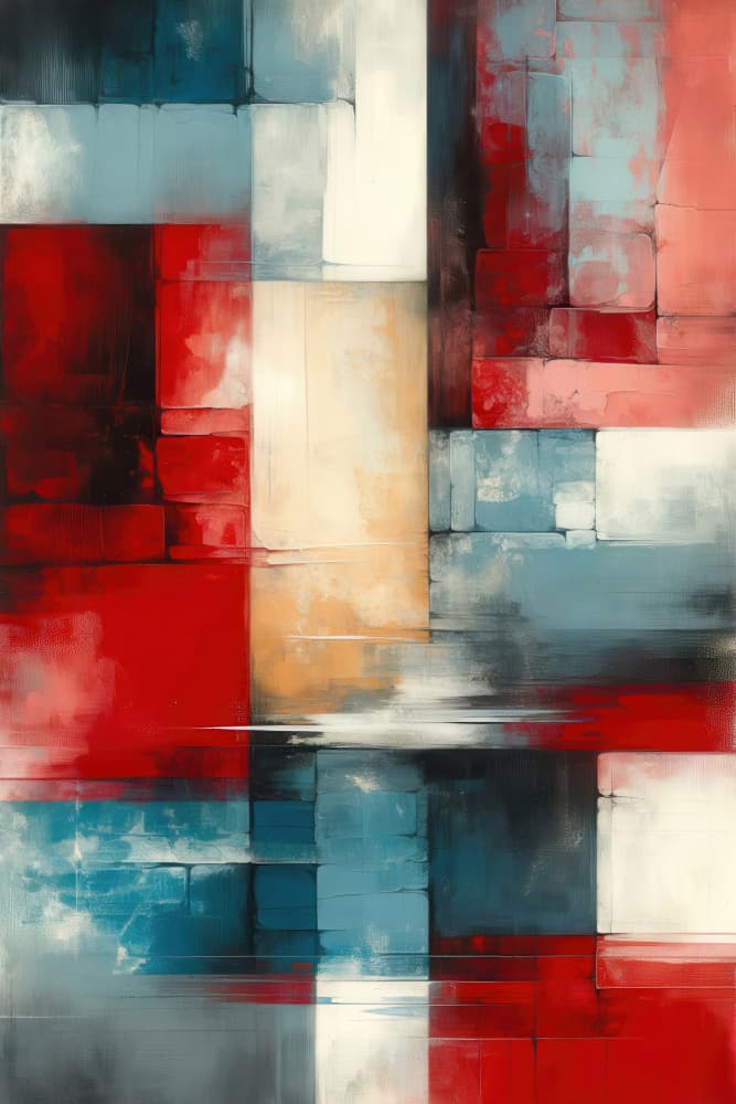 Abstract Color Blocks by Alpenglow Workshop — canvas wall art