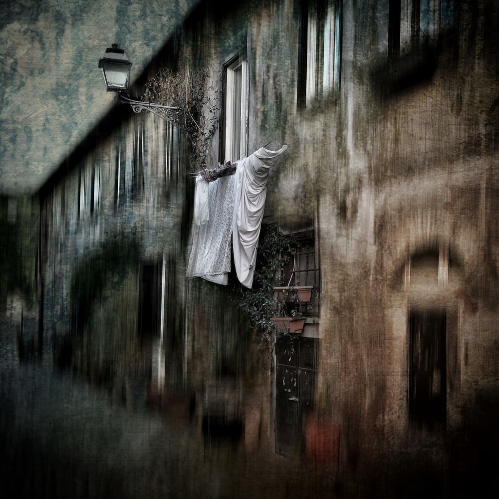 Old City Laundry by Raffaele Corte — canvas wall art