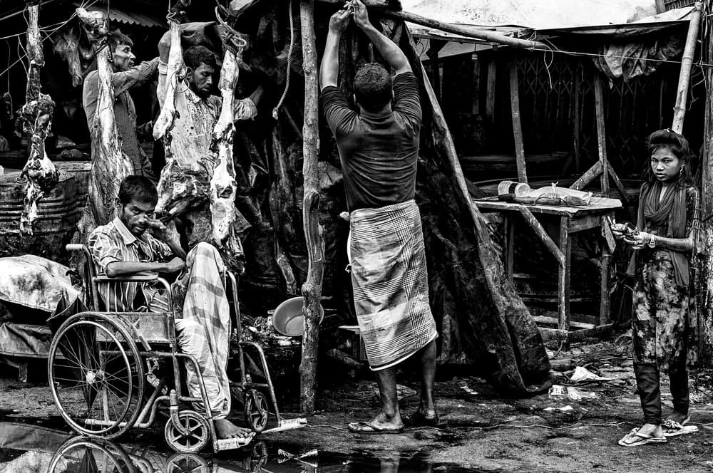Street Market Life by Joxe Inazio Kuesta Garmendia — canvas wall art