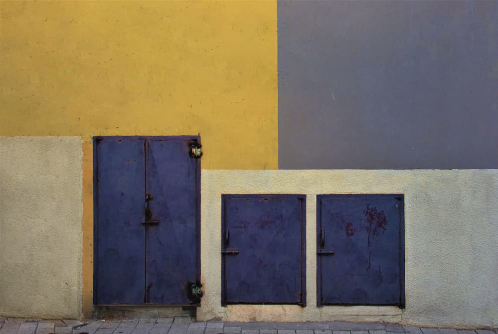 Urban Color Block Doors by Arnon Orbach — canvas wall art