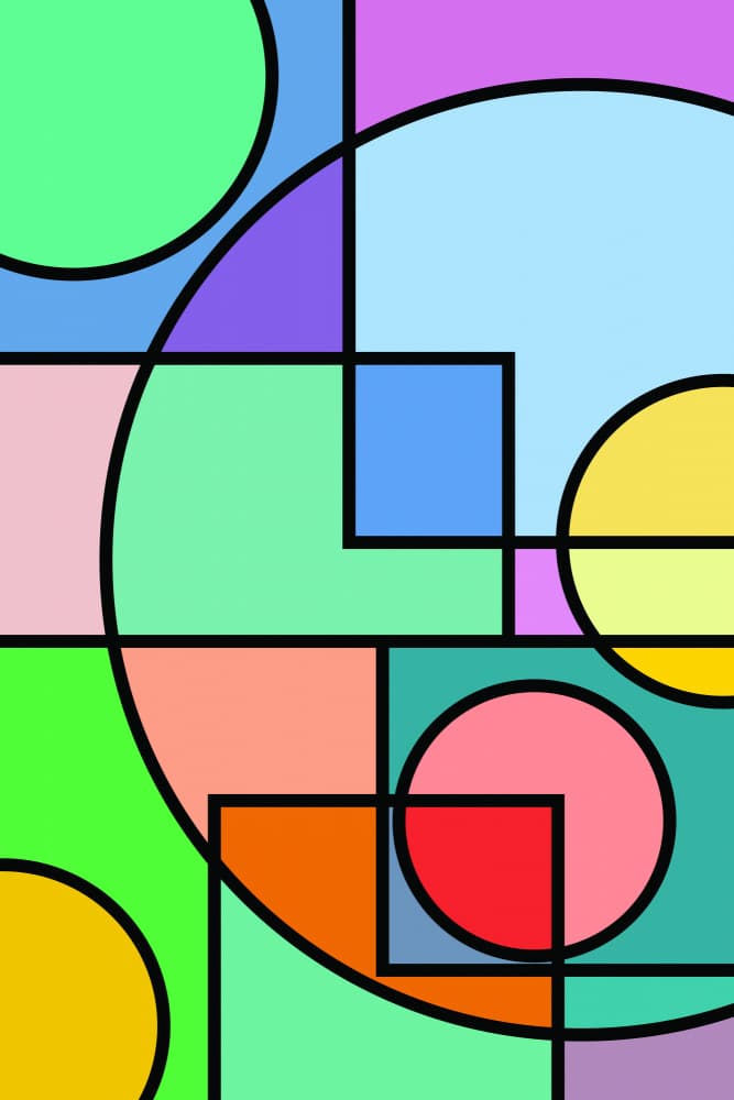 Vibrant Abstract Geometry by jay stanley — canvas wall art